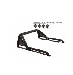 Black Horse Off Road - Black Horse GLRB-07B-PLB Roll BarW/7.0"Blk LED Light for 19-24 Ranger - Image 1