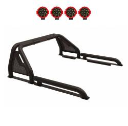 Black Horse Off Road - Black Horse GLRB-07B-PLR Roll w/7.0" Red LED Light for 19-24 Ranger - Image 1