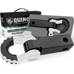 Rhino USA - Rhino USA RG-HTHITCH2-WHT Shackle Hitch Receiver w/D-Ring White - Image 1