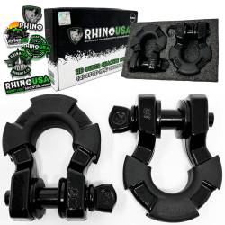 Rhino USA - Rhino USA SUPERSHACK-BLK 8t Super Shackle 2Pc Black - Image 1