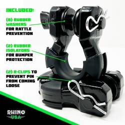 Rhino USA - Rhino USA SUPERSHACK-BLK 8t Super Shackle 2Pc Black - Image 2