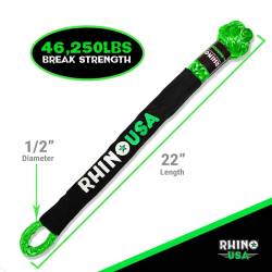 Rhino USA - Rhino USA SFTSHACK-12-GRN-1 Synthetic Soft Shackle Green - Image 2