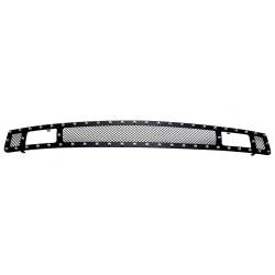 APS - APS Rivet Style Stainless Bumper Grille Black 07-13 Silverado 1500 GR03LEG67H - Image 3