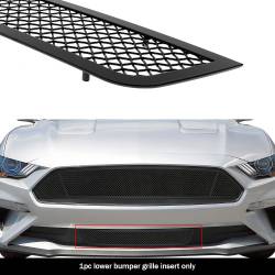 APS - APS GR06GFD07H Wire Mesh Bumper Grille Black 18-22 Ford Mustang - Image 1