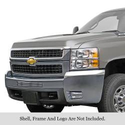 APS - APS GR03FEG75S Stainless Billet Bumper Grille Polish 07-10 Silverado 2500/3500 - Image 1