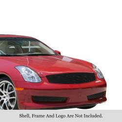 APS - APS GR14HGH78J Stainless Billet Grille Black for 05-06 G35 Sedan - Image 1