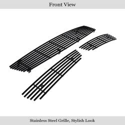 APS - APS GR14HGH78J Stainless Billet Grille Black for 05-06 G35 Sedan - Image 2