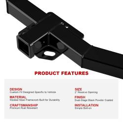 APS - APS HT24CBF10 Class III 2" Trailer Receiver Hitch for 07-11 Honda CR-V - Image 5