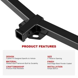 APS - APS HT24CDD00 Class III 2" Trailer Receiver Hitch for 06-14 Kia Sedona - Image 5