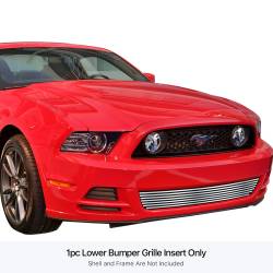 APS - APS GR06FEI26S Stainless Billet Bumper Grille Polish for 13-14 Ford Mustang GT - Image 1
