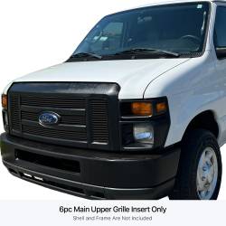 APS - APS Stainless Billet Grille Black 08-14 Ford E-Series Van GR06FFF58J - Image 1