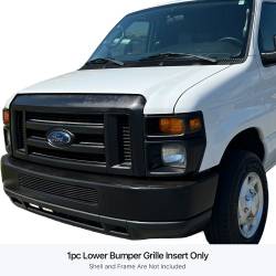 APS - APS GR06FFF59J Stainless Billet Bumper Grille Black for 08-14 Ford E-Series Van - Image 1