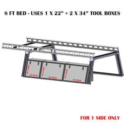 Black Horse Off Road - Black Horse Off Road CSFRHD8BTX1 Base K2 Over Cab Rack w/Tool Box - Image 1
