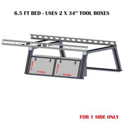 Black Horse Off Road - Black Horse Off Road CSFRHD65BTX1 Base K2 Over Cab Rack w/Tool Box - Image 1