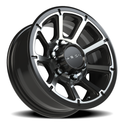 Vision Wheel - Vision Wheel 353VTH5683GBMF0 353 Turbine 15x6 6x5.5 0mm Gloss Black/Machined - Image 1