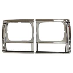 Crown Automotive Jeep Replacement - Crown 55034078K Headlight Bezel Set for Jeep Cherokee XJ & Jeep Comanche - Image 1