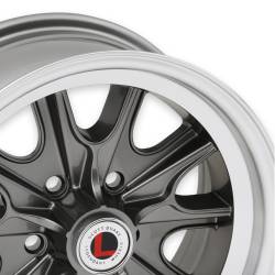 Legendary Wheels - Legendary Wheels LW90-50754B 15x7 5x4.5 7mm Charcoal/Machined - Image 4