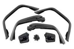 Rough Country Suspension Systems - Rough Country A-J02022 Black WF1 Flat Style Fender Flares for 20-26 Gladiator JT - Image 1