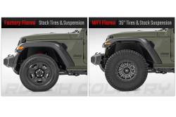 Rough Country Suspension Systems - Rough Country A-J02022 Black WF1 Flat Style Fender Flares for 20-26 Gladiator JT - Image 2