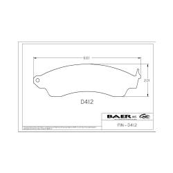 Baer Brake Systems - BAER Brakes D0412R Disc Brake Pad Set - Image 2