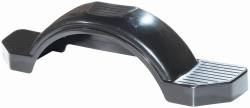 Fulton - Fulton 008582 Single Round Plastic Trailer Fender 33.5"L x 7.5"W x 8.75"T Black - Image 2