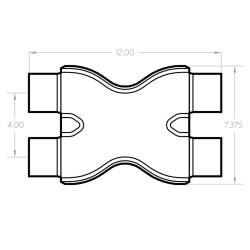 MagnaFlow Exhaust Products - MagnaFlow 10790 Tru-X Crossover Performance Exhaust X-Pipe 2.25" - Image 2