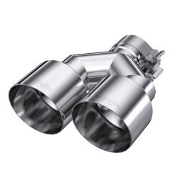 MBRP Exhaust - MBRP Exhaust T5177 T304 SS 2.5" Inlet Single Wall Angle Cut Dual 4" Outlet Tip - Image 1