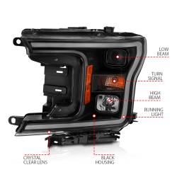 Anzo USA - Anzo USA 111467 Projector Headlight Set w/Halo for 18-20 F150 - Image 2