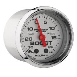 AutoMeter - AutoMeter 200774-35 Marine Mechanical Vacuum/Boost Chrome 30" HG/20Psi 2-1/16" - Image 3