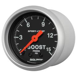 AutoMeter - AutoMeter 3302 Sport-Comp Mechanical Boost Gauge 0-15PSI 2-1/16" - Image 2