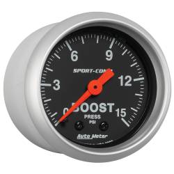 AutoMeter - AutoMeter 3302 Sport-Comp Mechanical Boost Gauge 0-15PSI 2-1/16" - Image 3