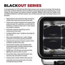 Go Rhino - Go Rhino 750300621FBS Blackout Series Sixline LED Flood Light Kit - Image 8