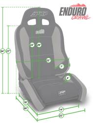 PRP - PRP A9001044-50 Black Enduro Crawl Front Reclining Suspension Seat Left EACH - Image 2