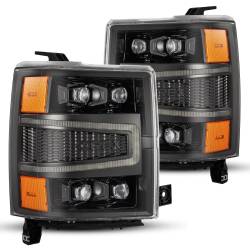 AlphaRex - AlphaRex 880241 Alpha Black LED Projector Headlights for 14-15 Silverado 1500 - Image 1