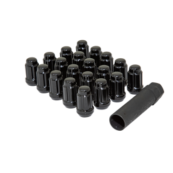 Gorilla Automotive - Gorilla Automotive K5CS-00716BGR Spline Lug Nut Kit 7/16-20 Black 20Pc w/Key - Image 1