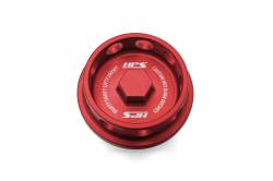 HPS Performance - HPS 5269-104R Anodized Billet Alum Oil Cap M32x3.5 18mm Tall Thread 37mm Height - Image 1