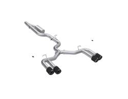 MBRP Exhaust - MBRP Exhaust S46203CF 3" Cat-Back Dual Split Quad Rear Valve Delete CF Tips - Image 1