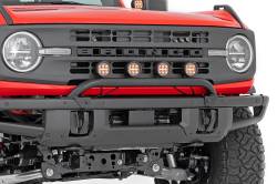 Rough Country Suspension Systems - Rough Country 51136 Black Front Bumper Bull Bar w/LED for 21-24 Ford Bronco - Image 2