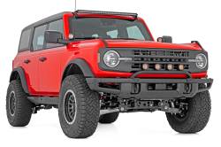 Rough Country Suspension Systems - Rough Country 51136 Black Front Bumper Bull Bar w/LED for 21-24 Ford Bronco - Image 3