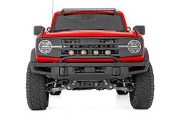 Rough Country Suspension Systems - Rough Country 51136 Black Front Bumper Bull Bar w/LED for 21-24 Ford Bronco - Image 4