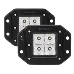 TrailFX - TrailFX 2X2FMF2 2x2 LED Flush Mount Light 4 LEDs 5W Clear Lens - Image 1