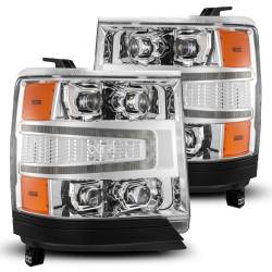 AlphaRex - AlphaRex 880238 Chrome LED Projector Headlights for 16-18 Chevy Silverado 1500 - Image 1
