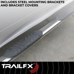 TrailFX - TrailFX 2930313041 4" Oval Tube Side Steps Polished SS Welded End Caps Panel - Image 2