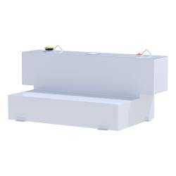 UWS - UWS ST-100HH-W White Hammerhead-Style 100-Gallon L-Shape Steel Transfer Tank - Image 2