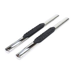 TrailFX - TrailFX A1535S 4" Oval Straight Nerf Bar Polished SS Rocker Panel Mount - Image 1