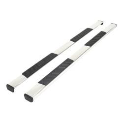 TrailFX - TrailFX A4001S 4" Trapezoid Nerf Bar Side Steps Polished Stainless Rocker Mount - Image 1