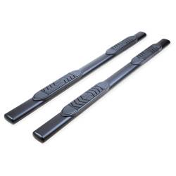 TrailFX - TrailFX A7099B 5" Oval Straight Nerf Bars Black Steel Rocker Panel Mount - Image 1
