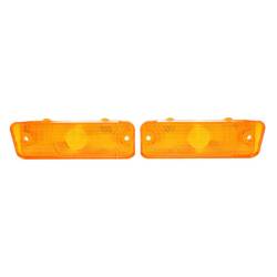 Trim Parts - Trim Parts A2441 1966 Full-Size Chevrolet Parking Light Lens Amber PAIR - Image 1