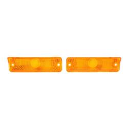 Trim Parts - Trim Parts A3045 1965 Chevy II & Nova Parking Light Lens Amber PAIR - Image 1