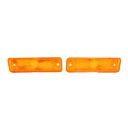 Trim Parts - Trim Parts A3046 1966-67 Chevy II & Nova Parking Light Lens Amber PAIR - Image 1